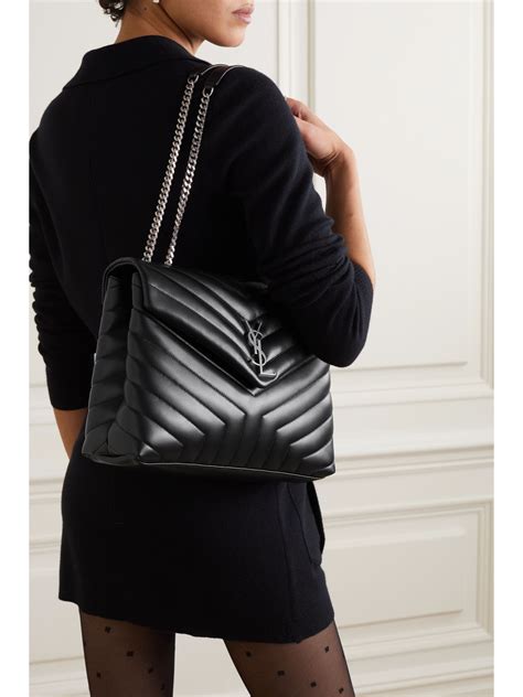 Saint Laurent Loulou Medium YSL Shoulder Bag in Quilted Leather